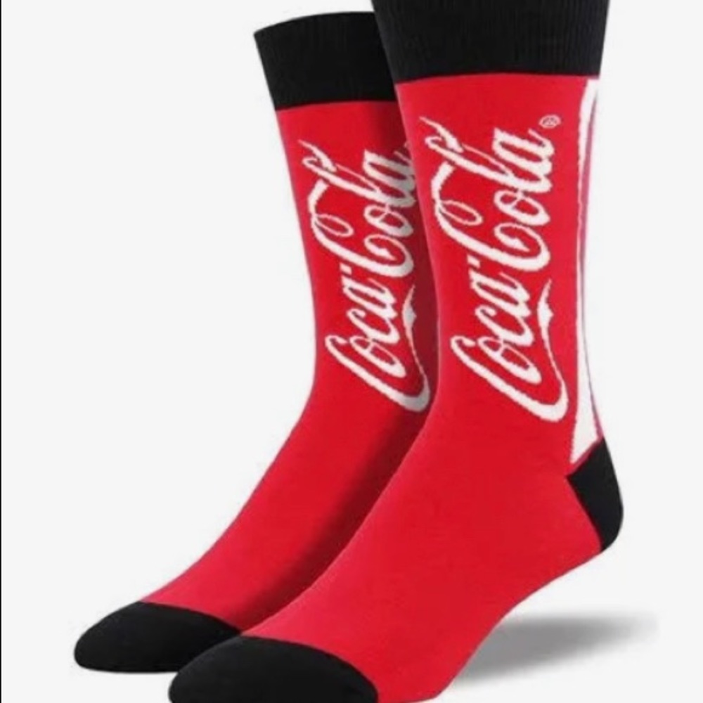2 Coca Cola Mens Crew Socks
